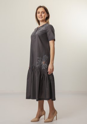 Платье женское Найс Хлопок модель 446 цвет графитовый