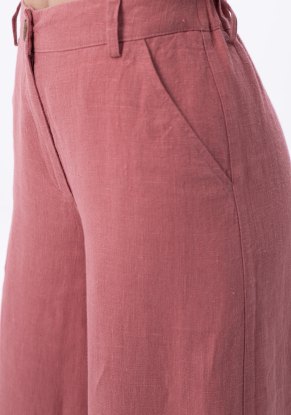 Брюки женские льняные модель 505л пыльная роза