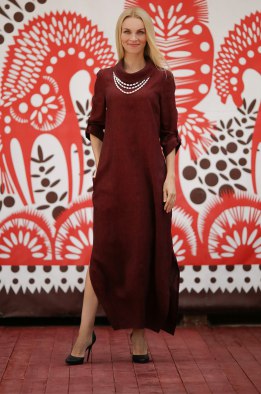 Платье женское "Соло" модель 378/1 бордо меланж