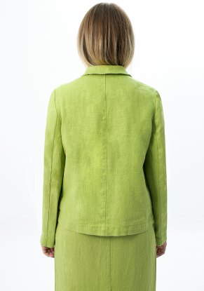 Жакет льняной женский "Тиффани" модель 720 зеленое яблоко