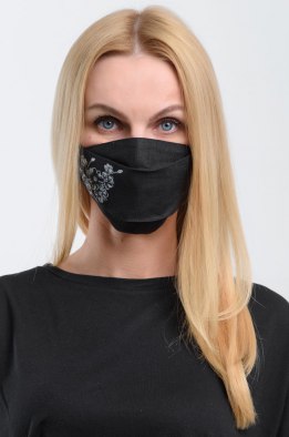 Женская маска для лица многоразовая модель Ж513 с росписью