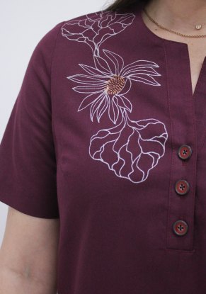 Платье женское Найс Хлопок модель 446 цвет бордо