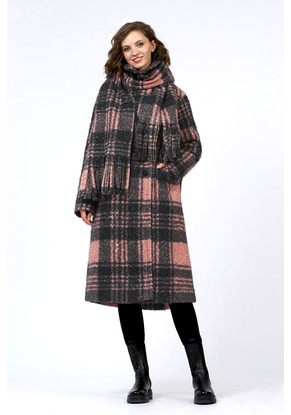 Шарф женский "Розовая клетка" модель 944/2