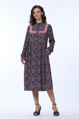 Платье женское "Дарья" миди модель 659Р/6 яркие пятнышки