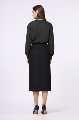 Блузка женская С манжетами модель 151/4 цвет: изумруд